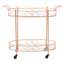 Load image into Gallery viewer, Bar Cart old Mirror Drinks Kitchen Trolley on Lockable Wheels
