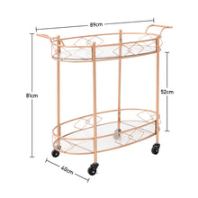 Load image into Gallery viewer, Bar Cart old Mirror Drinks Kitchen Trolley on Lockable Wheels
