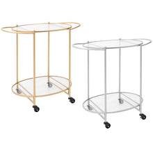 Load image into Gallery viewer, Kitchen Trolley Bar Cart Serving Drinks Cart Gold/Silver
