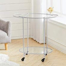 Load image into Gallery viewer, Kitchen Trolley Bar Cart Serving Drinks Cart Gold/Silver
