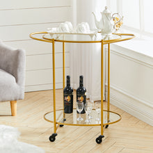 Load image into Gallery viewer, Kitchen Trolley Bar Cart Serving Drinks Cart Gold/Silver
