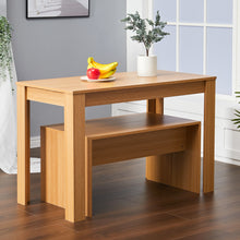 Load image into Gallery viewer, Wooden Kitchen Furniture 6 Seater Dinning Table 2 Chair Bench Set Living Room
