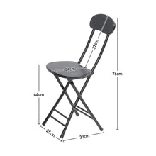 Load image into Gallery viewer, Small Dining Chair Foldable Wood Metal Kitchen Dinner Seat Space Saving
