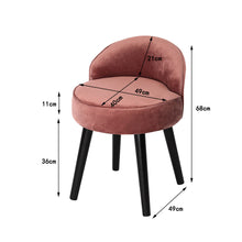 Load image into Gallery viewer, Velvet Upholstered Dressing Table Stool for Bedroom
