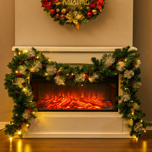 Load image into Gallery viewer, 9ft/2.7m Christmas Garland Decoration with LED Light Door Wreath Xmas
