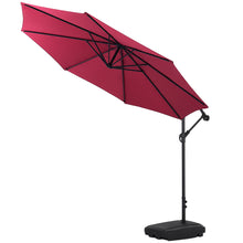 Load image into Gallery viewer, Garden 3M Banana Parasol Cantilever Hanging Sun Shade Umbrella Shelter with Base
