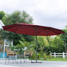 Load image into Gallery viewer, Garden Double-Sided Parasol Umbrella With Foldable Cross Base
