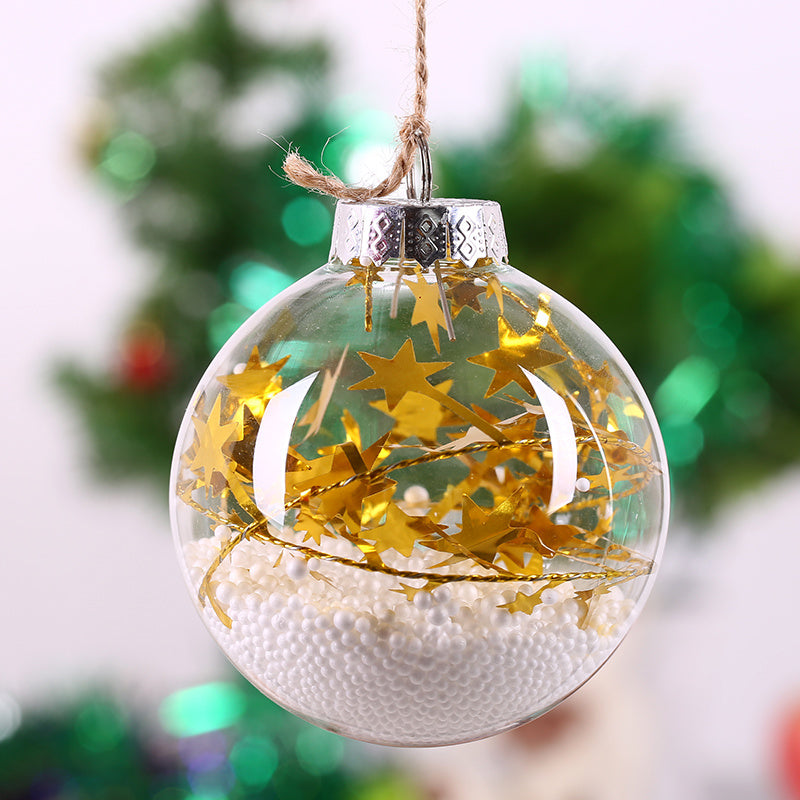 5 Pcs Christmas Glass Balls Decorative Hanging Ornaments for Christmas Tree