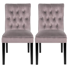 Load image into Gallery viewer, Set of 2 Buttoned Dining Chairs
