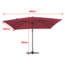 Load image into Gallery viewer, Outdoor Cantilever Parasol with Cross Base
