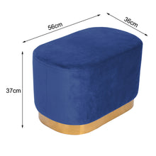 Load image into Gallery viewer, Velvet Dressing Table Stool with Gold-Plated Bottom
