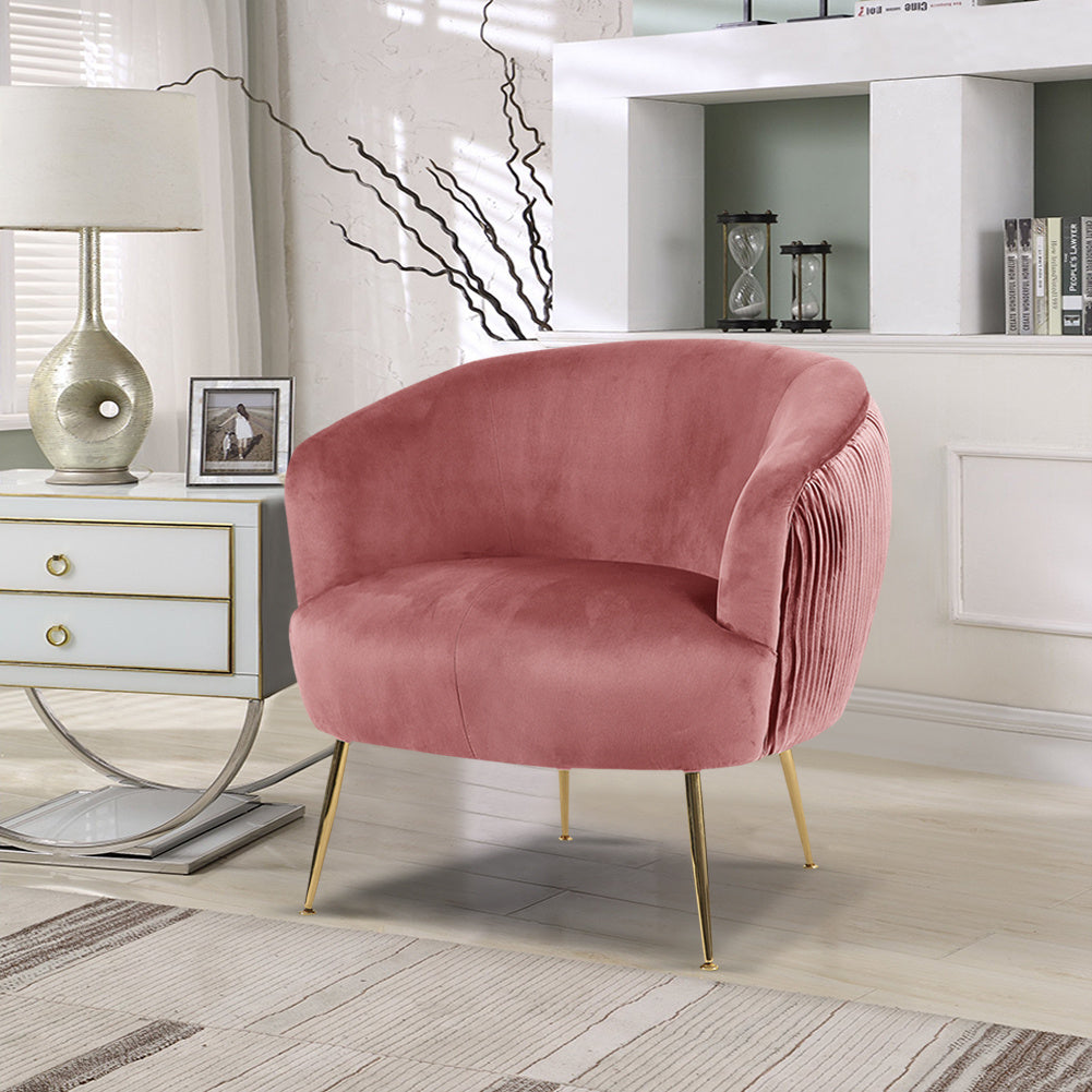 Scallop Oyster Shell Accent Pleated Chair