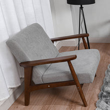 Load image into Gallery viewer, Livingandhome Solid Wooden Frame Upholstered Tufted Armchair
