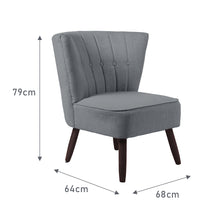 Load image into Gallery viewer, Linen Buttoned Upholstered Accent Chair
