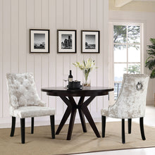 Load image into Gallery viewer, Set of 2 Crushed Velvet Buttoned Dining Chairs
