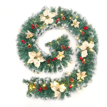 Load image into Gallery viewer, 270cm Spruce Artificial Greenery Christmas Garland with 50 LED Warm White Lights, PM0408
