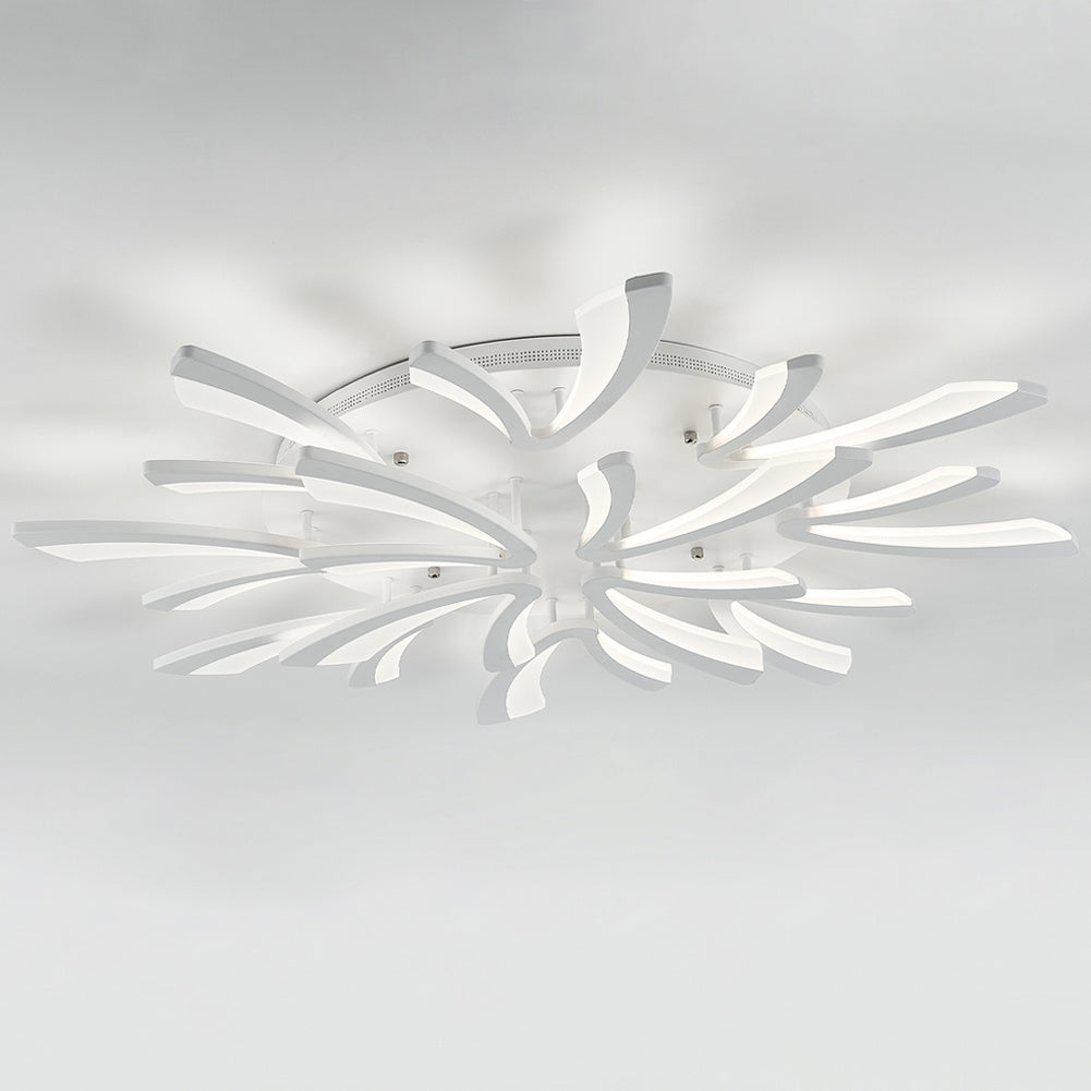 Livingandhome Unique V-Shaped LED Semi Flush Ceiling Light, LG0707