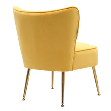 Load image into Gallery viewer, Modern Armless Wingback Accent Chair with Gold Legs
