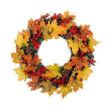 Load image into Gallery viewer, Artificial Maple Leaf Wreath Outdoor Decoration for Halloween and Thanksgiving, SP1783
