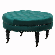 Load image into Gallery viewer, 85CM Buttoned Footstool with 4 Casters
