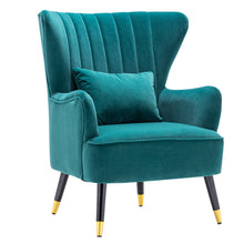 Load image into Gallery viewer, Occasion Velvet Wing back Armchair With Cushion
