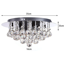 Load image into Gallery viewer, 4-Light Crystal Semi Flush Light
