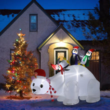 Load image into Gallery viewer, 1.8m Inflatable Penguin Sea Bear Air Blown with 5 LED Light UK Plug Outdoor Decor
