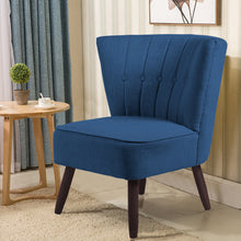 Load image into Gallery viewer, Linen Buttoned Upholstered Accent Chair
