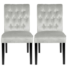 Load image into Gallery viewer, Set of 2 Buttoned Dining Chairs
