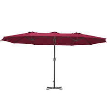 Load image into Gallery viewer, Garden Double-Sided Parasol Umbrella With Foldable Cross Base
