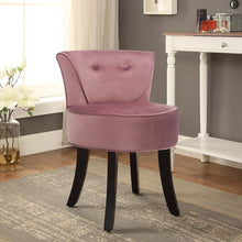 Load image into Gallery viewer, Wooden Leg Padded Seat Dressing Table Stool
