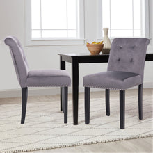 Load image into Gallery viewer, Set of 2 Elegant Buttoned Dining Chairs
