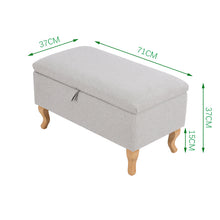 Load image into Gallery viewer, Linen Storage Ottoman Bench Toy Box Pouffe Footstool
