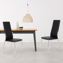 Load image into Gallery viewer, PU Metal Dining Chairs Black
