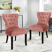 Load image into Gallery viewer, Set of 2 Modern Buttoned Dining Chairs
