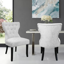 Load image into Gallery viewer, Set of 2 Modern Buttoned Dining Chairs
