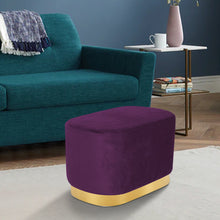 Load image into Gallery viewer, Velvet Dressing Table Stool with Gold-Plated Bottom
