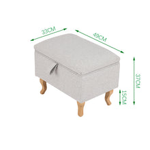 Load image into Gallery viewer, Linen Storage Ottoman Bench Toy Box Pouffe Footstool
