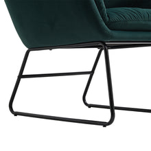 Load image into Gallery viewer, Livingandhome Contemporary Metal Legs Tufted Leisure Armchair
