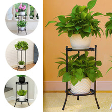 Load image into Gallery viewer, Vintage 2 Tier Metal Plant Display Stand
