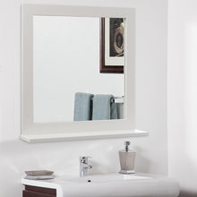 Load image into Gallery viewer, 60CM White MDF Framed Makeup Wall Mirror with Shelf
