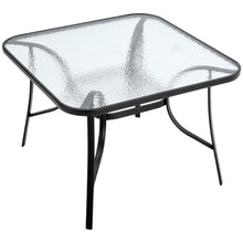 Load image into Gallery viewer, Garden Ripple Glass Square Table With Umbrella Hole
