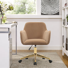 Load image into Gallery viewer, Frosted Adjustable Swivel Velvet Office Chair
