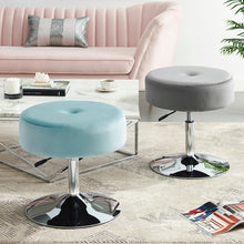 Load image into Gallery viewer, 360° Swivel Velvet Bar Stool Gas Lift Dressing Table Stool
