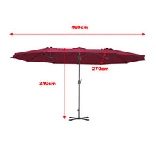 Load image into Gallery viewer, Garden Double-Sided Parasol Umbrella With Foldable Cross Base
