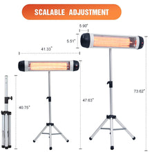 Load image into Gallery viewer, Portable Electric Patio Heater with Adjustable Tripod Stand
