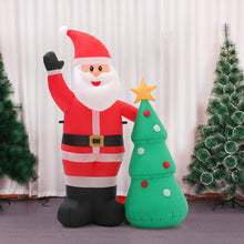 Load image into Gallery viewer, 1.5m Inflatable Father Christmas Air Blown with 3 LED Light UK Plug Outdoor Decor, SC0002
